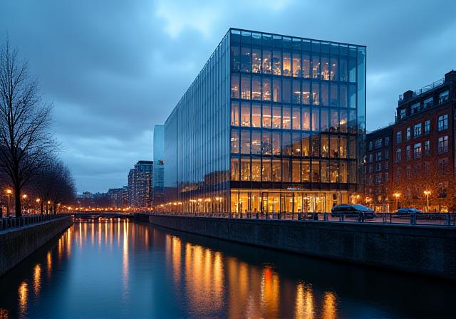 Modern tech headquarters near Regent's Canal, London